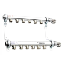 Колектор розподільний HLV 6 для систем опалення ( стальний) 6 контури 3/4"